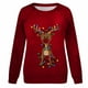 thumbnail image 4 of Pntutb Tops de mujer Suéter de cuello redondo con estampado navideño Blusa suelta Sudadera sin capucha Pntutb Pntutb-3511, 4 of 7