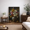 thumbnail image 4 of Canvas Print Still Life Floral Wall Art Vintage Botanical Decorative for Living Room Bedroom - 12"x18", 4 of 8