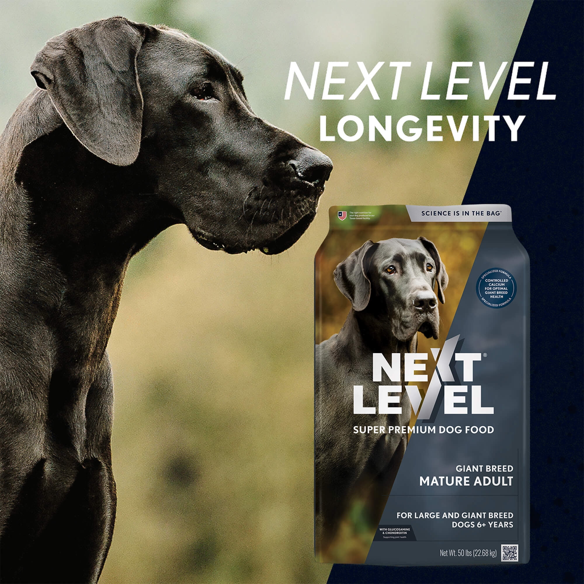 Next Level, Giant Breed Mature Adult, Dry Dog Food, 50 lbs