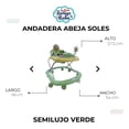 thumbnail image 5 of Andadera Para Bebé Babytek Llanta Gel Abejita Verde, 5 of 5