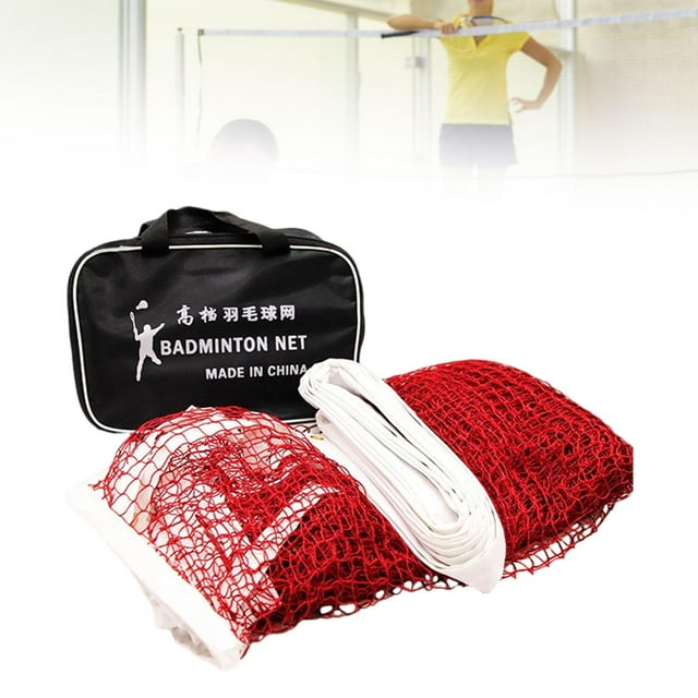 Red de bádminton portátil, red para cancha de bádminton, 6,1 M × 0,76 M, red de tenis, red de repuesto para bádminton para competición deportiva en la Borde de cuatro lados