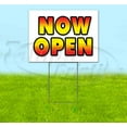 thumbnail image 1 of Now Open (18" x 24") Yard Sign, Includes Metal Step Stake, 1 of 6