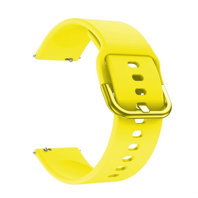 Amdohai Replaceable Silicone Watch Strap 22mm Buckle Watch Strap Watch Band Compatible with Galaxy Watch Active2 Yellow