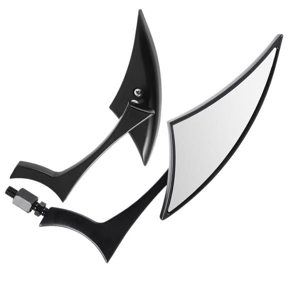 Pair of Motorcycle Side View Mirror, Chrome, Universal 5/16-10 (8MM) Bolt, Compatible with BMW for Honda ..