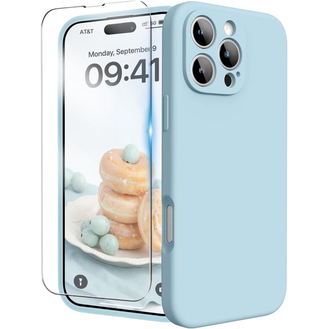for iPhone 16 Pro Max Case, Liquid Silicone Case with Camera Protection Soft Gel Rubber Cover with Microfiber Lining Shockproof Protective Phone Case for iPhone 16 Pro Max 6.9", Light Brown