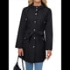 thumbnail image 1 of Chaqueta Impermeable con Capucha Clásica para Mujer, con Cinturón y Cordón para Actividades Al Aire Libre, Cortavientos Negro L, 1 of 10