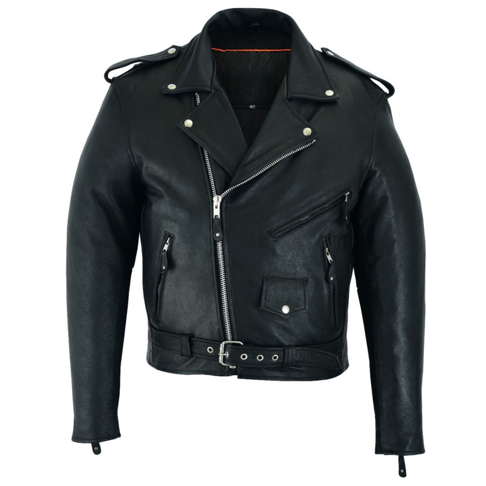 Men's Brando Black ''Ghostrider'' Spiked Leather Biker Jacket