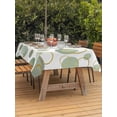 thumbnail image 2 of Outdoor Tablecloth with Umbrella Hole and Zipper, Sage Green Polka Dots Rectangle Table Cloth 60x120 Inch Waterproof Tablecloth, Modern Abstract Art Picnic Table Cover for Patio Camping, 2 of 7