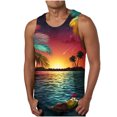 thumbnail image 2 of LSLJS Débardeur Floral Hawaïen d'Été pour Hommes Nouvelle Mode Décontractée Imprimé Sport Col Rond, 2 of 5
