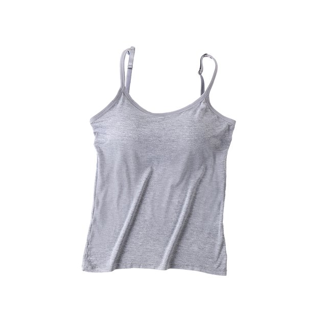 Qarigey Camiseta sin mangas cómoda y sexy de poliéster para mujer con cubiertas para pezones camisolas y chalecos para mujer sujetador Type2 NO2