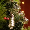 thumbnail image 4 of Adornos Navideños IndianShelf de Vidrio Plateado Vintage x25, 4 of 9