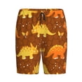thumbnail image 4 of Wukai Dinosaurs and Leaves Men’s Short Pajama Pants With Pockets Soft Sleep Pj Shorts for Men-Medium, 4 of 6