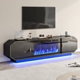 thumbnail image 2 of Blotout 70.9" Fireplace TV Stand with 40" Electric Fireplace, LED Lights, Storage Cabinet for TVs Up to 90", Modern Entertainment Center, 2 of 8