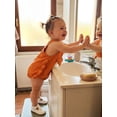 thumbnail image 3 of BemeyourBBs Newborn Baby Girl Boy Summer Clothes Crawfish Lobster Crab Corduroy Romper Overall Halloween Outfits Sleeveless Jumpsuit Playsuit, 3 of 9