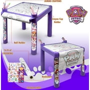 Paw Patrol Coloring & Craft Activity Art Table for Kids with Colorable Paper Roll, Crayons, Stickers and Plastic Table Holder