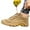 Faux Suede Brown, variant on Woobling Men Anti-collision Safety Boot Outdoor Anti-smash Steel Toe Industrial Boots Hiking Shoe Fashion Brown 9