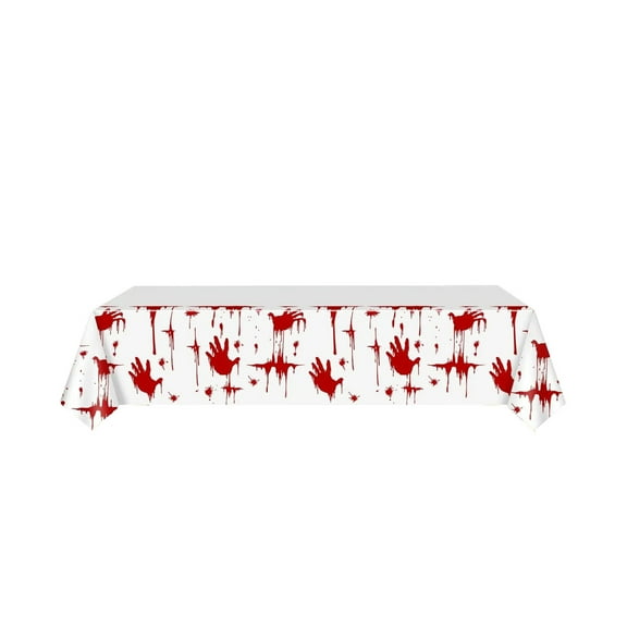 Halloween Disposable Tablecloth, Plastic Table Cover, Waterproof Spooky Printed Tablecloth For Party Decoration And Catering, Extra Large 108x180cm, Multicolor, Disposable And Oil-Proof