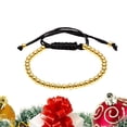 thumbnail image 6 of FRCOLOR Fashion Bracelet Adjustable Weaving Copper Beads Bangle Jewelry Gifts for Men, 6 of 8