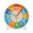 thumbnail image 3 of Reloj despertador infantil con de colores codificadas, sencillo reloj de escritorio a pilas con retroiluminación para apartamento, dormitorio,, 3 of 9