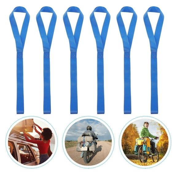 HONMEET 6-Pack Nylon Motorbike Tie Down Straps 18.1x1x0.04in Heavy Duty Motorcycle Trailer Straps