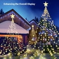 thumbnail image 4 of PMMIPNW Christmas Tree Lights Plug in 180LED, Christmas String Light with Topper Star, Waterfall Xmas Tree Lights with for 6ft - 8ft Tree Wall Decoration (Warm), 4 of 8