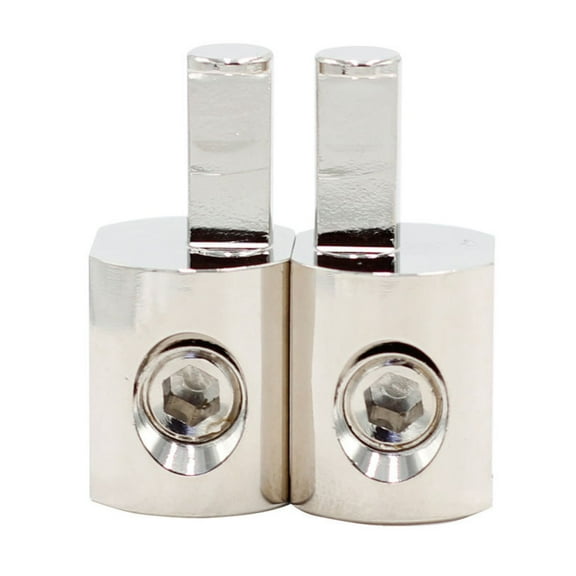 ARCADORA 1/0 AWG to 4 Gauge Wire Reducer for Car Audio Amplifier, Aluminum with Nickel Plating, High Conductivity, Pair