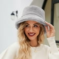 thumbnail image 4 of Hauaitttt Solid Color Fisherman Hat for Women Autumn and Winter Warm Hats Winter Casual Hat Bucket Hat Fashion Ladies Bucket Hat Winter Bucket Hat L Functional Hat Bush Hat Ladies Glider Hat Floppy, 4 of 4