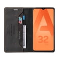 thumbnail image 4 of For Samsung Galaxy A32 5G Phone Case, Magnetic Folio Flip Solid Color Leather Wallet Cover RFID Blocking Card Cash Pocket Kickstand Protective Case For Samsung Galaxy A32 5G,Black, 4 of 13