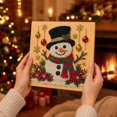thumbnail image 6 of Christmas Pearl Art Diamond Painting Kit with Inner Frame for Adults & Beginners, 3D Holiday Gem Art Mosaic Craft, DIY Festive Home Wall Decor & Christmas Gift，Snowman, 6 of 11