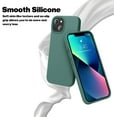 thumbnail image 2 of IBAOLEA Compatible with iPhone 13 Case, Liquid Silicone Slim Protective Shockproof Phone Case Cover with Anti-Scratch Microfiber Lining, 6.1 inch, Midnight Green, 2 of 6