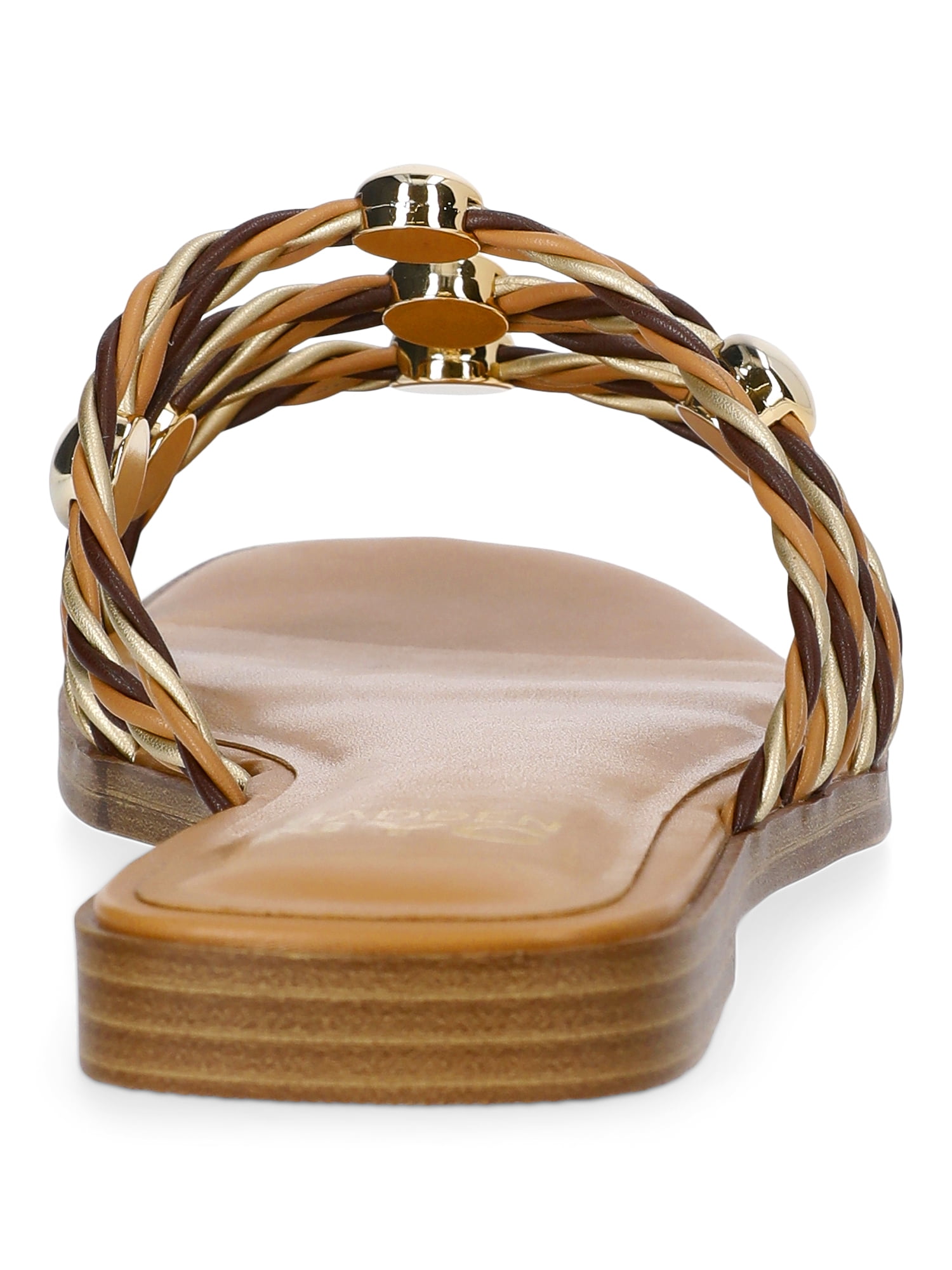 Madden NYC Women's Strappy Studded Slide Sandals