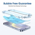 thumbnail image 5 of amFilm 2+2 Pack Auto-Alignment OneTouch for Samsung Galaxy S24 Plus/ S24+ 6.7" Screen Protector Tempered Glass, with Camera Lens Protector, 30 Seconds Installation, 9H Hardness, Case Friendly Bubble F, 5 of 7
