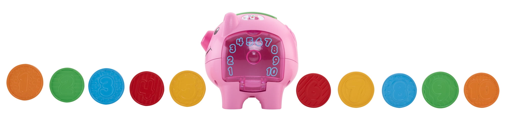 Fisher-Price Laugh & Learn Count & Rumble Piggy Bank Toy With Coins For Babies 6-36 Months