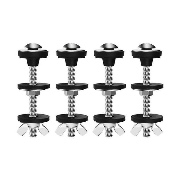 4PCS Universal Toilet Tank to Bowl Bolts Kit, Heavy Duty, Waterproof Stainless Steel with Extra Long Nut Screw