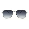 thumbnail image 2 of Concave Curved Metal Vintage Double Bridge Air Force Pilots Sunglasses Silver - Smoke, 2 of 4