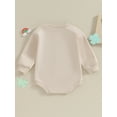 thumbnail image 4 of Suealasg Baby Boys Girls Irish Day Romper 3M 6M 12M 18M Infant Newborn Long Sleeve Round Neck Colorful Letter Embroidery Bodysuit for Saint Patrick's Day, 4 of 8