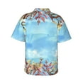 thumbnail image 3 of Goofa Sea and Fish Hawaiian Shirt for Men, Unisex Summer Beach Casual Short Sleeve Button Down Shirts,Aloha Tropical Floral print shirt-Large, 3 of 9