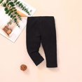 thumbnail image 4 of Infant Baby Girl 3 Pack Solid Pants and Casual Leggings Brown & Wine Red & Black 0-3 Months, 4 of 6