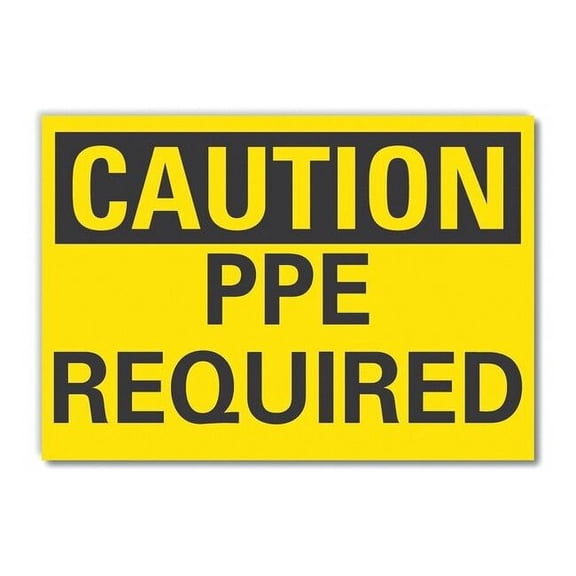 Lyle Caution Sign,Self-Adhesive Vinyl,10 in H LCU3-0217-RD_14x10