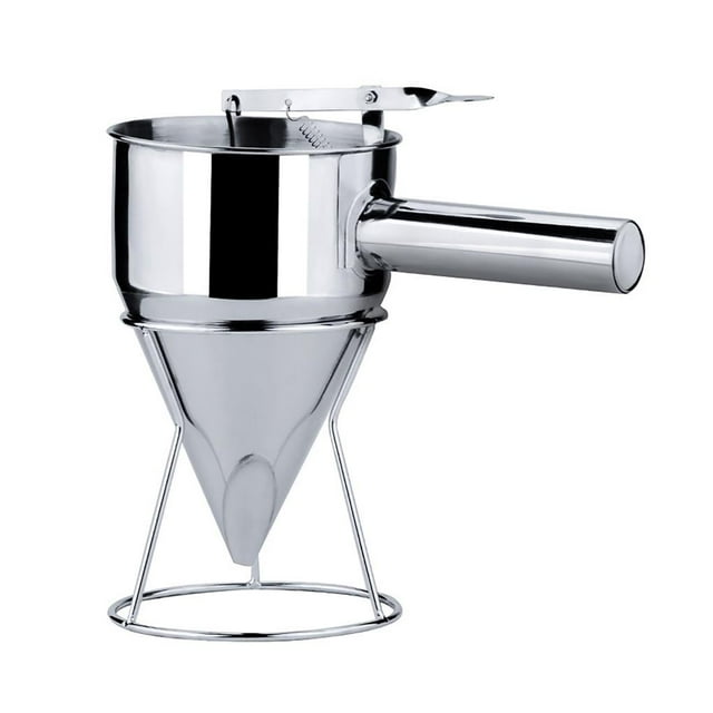 serony Stainless Steel Funnel Cake Dispenser With Stand Easy To Operate Premium Wide Application Control
