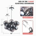 thumbnail image 6 of Longree Electroplating Black Bubble Ball Chandelier, Blown Glass Pendant Light Fixture for Children's Rooms, Bedrooms, Living Rooms - 16x12 inch, 6 of 7
