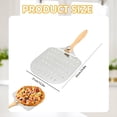 thumbnail image 2 of Pala para Pizza Perforada de 30 cm, de Aluminio y Metal, con de Madera para Hornear Pizzas y Panes., 2 of 7