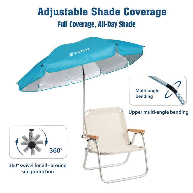 Ammsun 52 Inch Chair Umbrella, Sky Blue photo 3