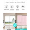 thumbnail image 4 of Window Privacy Film Pink Morocco Stained Glass Window Film Decorative Sun Block Window Cover Geometric Leaf Diamond Lattice Abstract Window Clings Static Adhesive Sticker for Bathroom 23.6"x59", 4 of 7