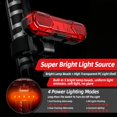 thumbnail image 5 of BKSDUEH Rear Bike Tail Light 2 Pack, USB Rechargeable Bright LED Bicycle Taillight with 4 Lighting Modes Waterproof Bike Light Flashing Light, 5 of 8