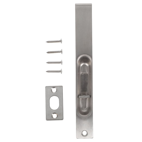 FOMIYES Silver Stainless Steel Concealed Door Bolt Fireproof for Double Doors