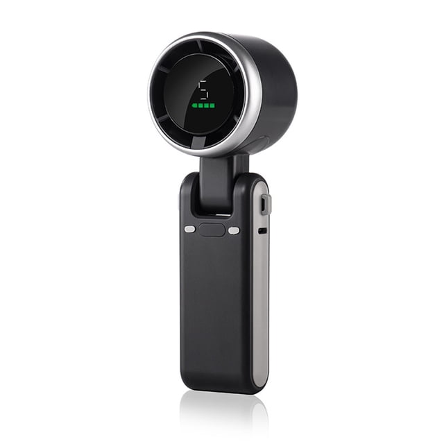 TFixol Compact 5-Speed Turbo Handheld Fan with USB Charging, 360° Adjustable Foldable Design, Portable Neck & Desk Fan, Long-Lasting Battery, LED Display, Dark Gray