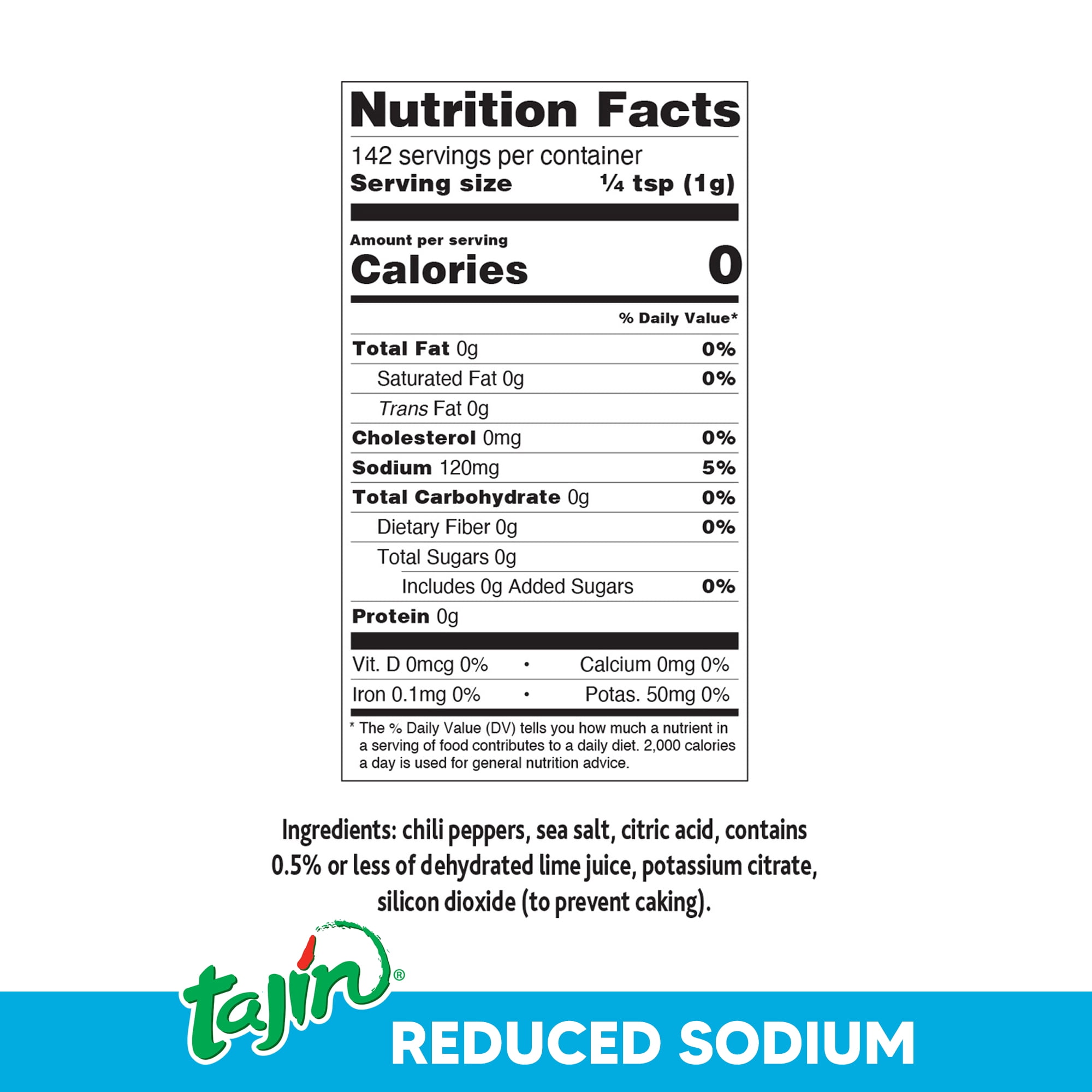Tajín® Clásico Reduced Sodium Seasoning, Mexican Chili Lime Seasoning, 5 oz