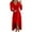 Red, variant on Odeerbi Dresses for Women 2025 Fall Dresses Fashion Erogenous Casual Buttocks V-Neck Solid Slimming Long Leeve Dress Green
