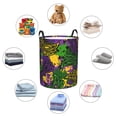 thumbnail image 6 of Fotbe Laundry Hamper With Durable Leather Laundry Basket Mardi Gras7 Thickened Waterproof Round Collapsible Laundry Hamper, Dirty Clothes Laundry Basket, 6 of 8